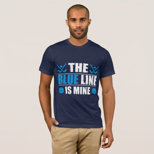 Hockey Blue Line T-Shirt (Vorne ganz)