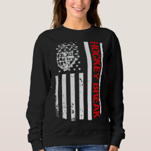 Hockey Break USA Flag Eishockey Spieler 1 Sweatshirt