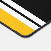 HOCKEY Bright Yellow Schwarz-weiß Racing Streifen Schreibtischunterlage (Ecke)