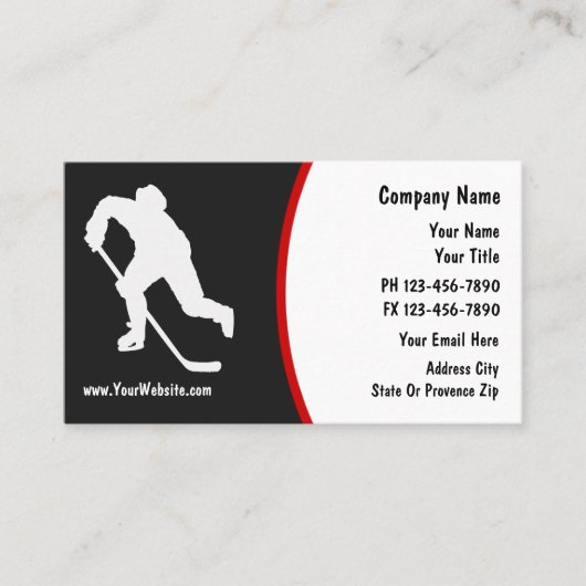 Hockey Business Cards Visitenkarte (Vorderseite)