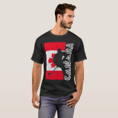 Hockey Canadian Patriotic Flag T-Shirt (Vorne ganz)