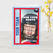 Hockey Card Geburtstagskarte mit benutzerdefiniert Karte (Gelbe Blume)