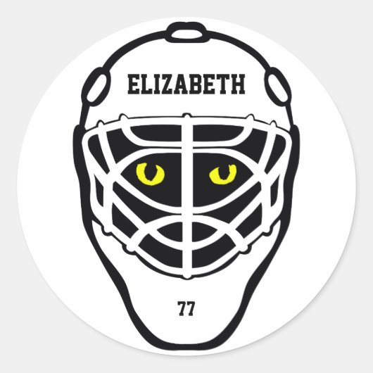 Hockey Cat Eyes Helmet Sticker (Vorderseite)