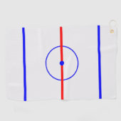 Hockey Center Ice & Blue Lines Golfhandtuch (Horizontal)
