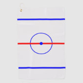 Hockey Center Ice & Blue Lines Golfhandtuch (Vorderseite)