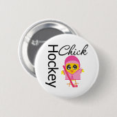 Hockey Chick Button (Vorne & Hinten)