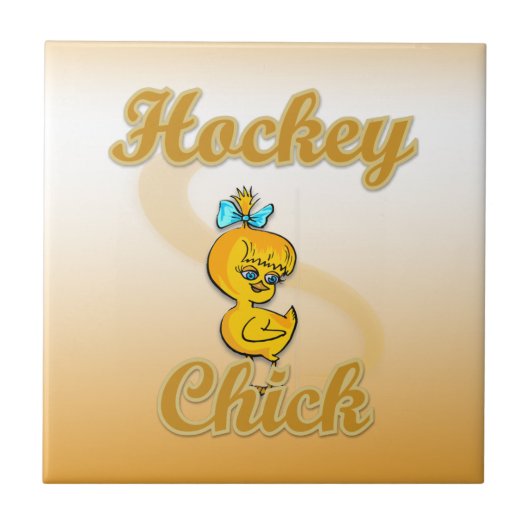 Hockey Chick Fliese (Vorderseite)