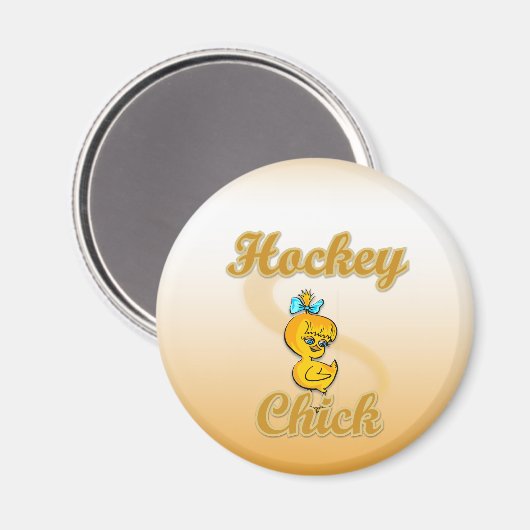 Hockey Chick Magnet (Vorderseite/Rückseite)