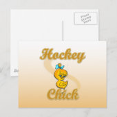 Hockey Chick Postkarte (Vorne/Hinten)