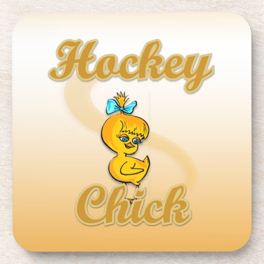 Hockey Chick Untersetzer (Vorderseite)