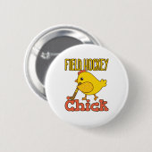 Hockey Chick Women Girls Button (Vorne & Hinten)
