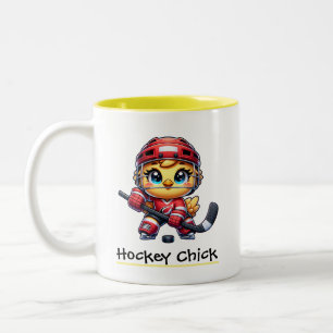 Hockey Chick Zweifarbige Tasse
