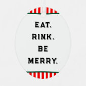 Hockey Christmas Collectible Ornament Aus Metall (Vorderseite)