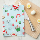 Hockey Christmas Geschirrtuch (Viertel Falte)