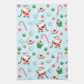 Hockey Christmas Geschirrtuch (Vertikal)