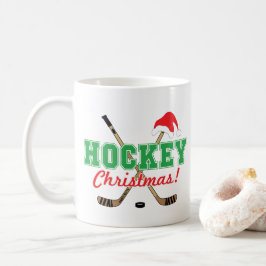 Hockey Christmas Hockey Sticks Weihnachtsmannmütze Kaffeetasse