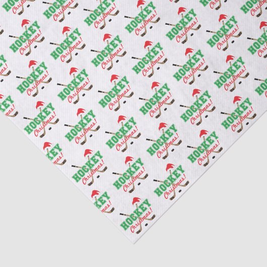 Hockey Christmas Hockey Sticks Weihnachtsmannmütze Seidenpapier (Ausschnitt)
