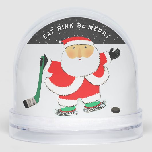 Hockey Christmas Holiday Gift  Schneekugeln (Vorderseite)
