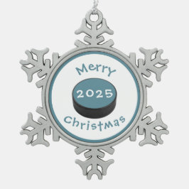  #hockey Christmas tree decoration   Schneeflocken Zinn-Ornament