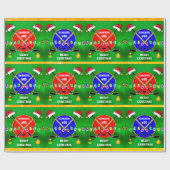 HOCKEY Christmas Wrapping Paper, PERSONALISIERT Geschenkpapier (Flach)