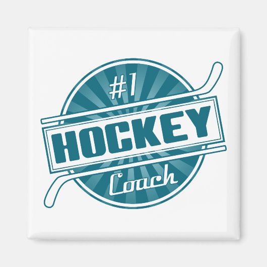 Hockey Coach #1 (blau) Magnet (Vorne)