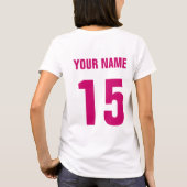 Hockey Coach #1 mit Custom Back Print T-Shirt (Rückseite)