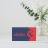 Hockey Coach Business Card Visitenkarte (Stehend Vorderseite)