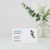 Hockey Coach Business Card Visitenkarte (Stehend Vorderseite)