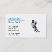 Hockey Coach Business Card Visitenkarte (Vorderseite)