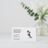 Hockey Coach Business Card Visitenkarte (Stehend Vorderseite)