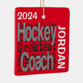 Hockey Coach Extraordinaire CUSTOM Keramikornament (Rechts)