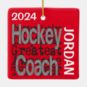 Hockey Coach Extraordinaire CUSTOM Keramikornament