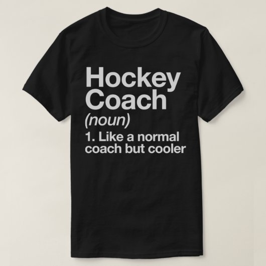 Hockey Coach Funny Definition Trainer Geschenkdesi T-Shirt (Design vorne)
