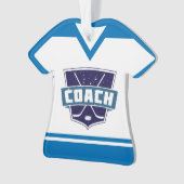Hockey Coach Name & Number Jersey Ornament (Vorderseite)