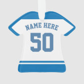 Hockey Coach Name & Number Jersey Ornament (Rückseite)