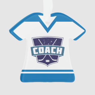 Hockey Coach Name & Number Jersey Ornament