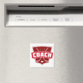 Hockey Coach Retro Style Shield Magnet (In Situ (Geschirrspüler))