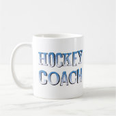 Hockey Coach Rough Blue Text Kaffeetasse (Links)