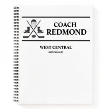 Hockey Coach Spiral Notebook