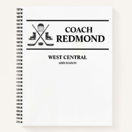 Hockey Coach Spiral Notebook Notizblock