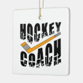 Hockey Coach Stick Keramikornament (Links)