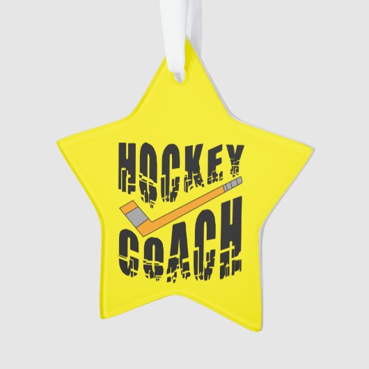 Hockey Coach Stick Ornament (Vorderseite)