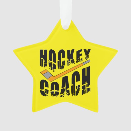 Hockey Coach Stick Ornament (Vorderseite)