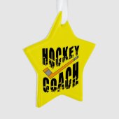 Hockey Coach Stick Ornament (Vorderseite)