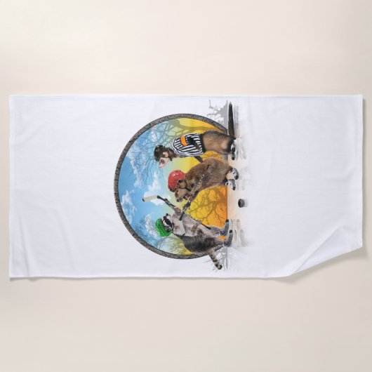 Hockey Critter Classic Strandtuch (Vorderseite)