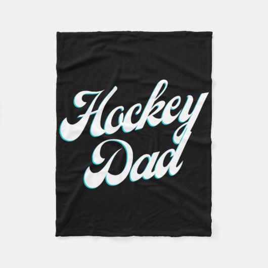 Hockey-Dad-Eis-Script für stolze Väter am Rand  Fleecedecke (Vorderseite)