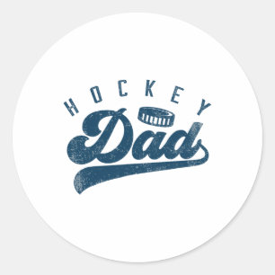 Hockey-Dad-Geschenke Papa Vatertag  Runder Aufkleber