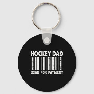 Hockey Dad Scan Für Zahlungscode R Vater-Tag  Schlüsselanhänger