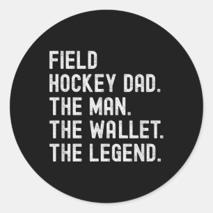 Hockey-Daddy Der Mann Die Brieftasche Die Legende Runder Aufkleber