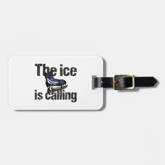 Hockey Das Eis ruft Gepäckanhänger (Vorderseite horizontal)